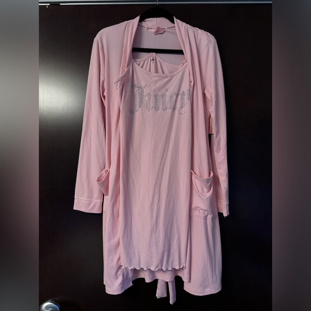 Juicy Couture Pink Nighty and Robe Set Small